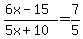 %286x-15%29%2F%285x%2B10%29+=+7%2F5