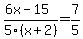 %286x-15%29%2F5%28x%2B2%29+=+7%2F5