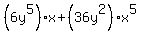 %286y%5E5%29x%2B%2836y%5E2%29x%5E5