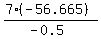 %287%28-56.665%29%29%2F%28-0.5%29