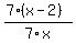 %287%28x-2%29%29%2F7x