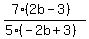 %287%2A%282b-3%29%29%2F%285%2A%28-2b%2B3%29%29