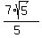 (7*sqrt(5))/(5)