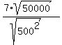 (7*sqrt(50000))/(sqrt(500^2))