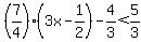 %287%2F4%29%283x-1%2F2%29-4%2F3%3C5%2F3