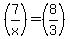 %287%2Fx%29+=+%288%2F3%29