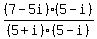 %287+-+5i%29%285+-+i%29+%2F+%285+%2B+i%29%285+-+i%29