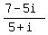 %287+-+5i%29+%2F+%285+%2B+i%29