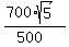 (700*sqrt(5))/(500)