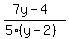 %287y+-+4%29%2F%285%28y+-+2%29%29
