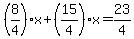 %288%2F4%29%2Ax%2B%2815%2F4%29x=23%2F4