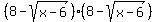 %288+-+sqrt%28x-6%29%29%2A%288+-+sqrt%28x+-+6%29%29