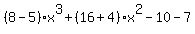 %288-5%29x%5E3%2B%2816%2B4%29x%5E2-10-7