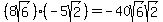 %288sqrt%286%29%29%28-5sqrt%282%29%29+=+-+40sqrt%286%29sqrt%282%29