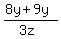 %288y+%2B+9y%29%2F%283z%29