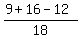 %289%2B16-12%29%2F18