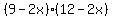 %289+-+2x%29%2A%2812+-+2x%29