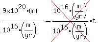 %289+x+10%5E20%2A%28m%29%29%2F%2810%5E16+%28m%2Fyr%29%29+=+cross%2810%5E16%28m%2Fyr%29%2F10%5E16%28m%2Fyr%29%29%2At