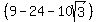 %289-24-10sqrt%283%29%29