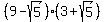 %289-sqrt%285%29%29%283%2Bsqrt%285%29%29