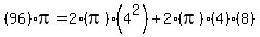 %2896%29pi=2%28pi%29%284%5E2%29%2B2%28pi%29%284%29%288%29