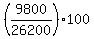 (9800/26200)*100