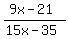 %289x+-+21%29%2F%2815x+-+35%29