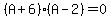 %28A%2B6%29%28A-2%29=0