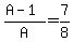 %28A-1%29%2FA=7%2F8