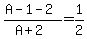 %28A-1-2%29%2F%28A%2B2%29=1%2F2
