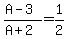 %28A-3%29%2F%28A%2B2%29=1%2F2