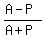 (A-P)/(A+P)