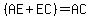 (AE+EC)=AC