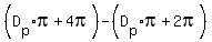 (D[p]pi+4pi)-(D[p]pi+2pi)