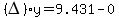%28DELTA%29+y+=+9.431+-+0