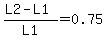 %28L2+-+L1%29%2FL1+=+0.75+