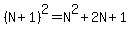 (N+1)^2=N^2+2N+1