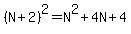 (N+2)^2=N^2+4N+4