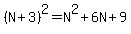 (N+3)^2=N^2+6N+9