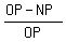 (OP-NP)/OP