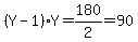 %28Y-1%29%2AY+=+180%2F2=90