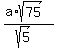 %28a%2Asqrt%2875%29%29%2F%28sqrt%285%29%29