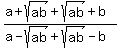 %28a+%2B+sqrt%28ab%29+%2B+sqrt%28ab%29+%2B+b%29%2F%28a+-+sqrt%28ab%29+%2B+sqrt%28ab%29+-+b%29