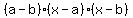 (a-b)(x-a)(x-b)