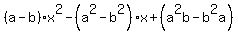 (a-b)x^2-(a^2-b^2)x+(a^2b-b^2a)