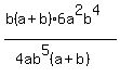 %28b%28a+%2Bb%296a%5E2b%5E4%29%2F%284ab%5E5%28a%2Bb%29%29