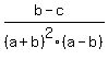 %28b+-+c%29+%2F+%28a+%2B+b%29%5E2%28a+-+b%29