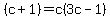 (c+1)=c(3c-1)