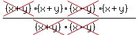 (cross((x+y))(x+y)cross((x-y))(x+y))/(cross((x+y))cross((x-y)))