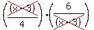 (cross((x-3))/4)*(6/cross((x-3)))